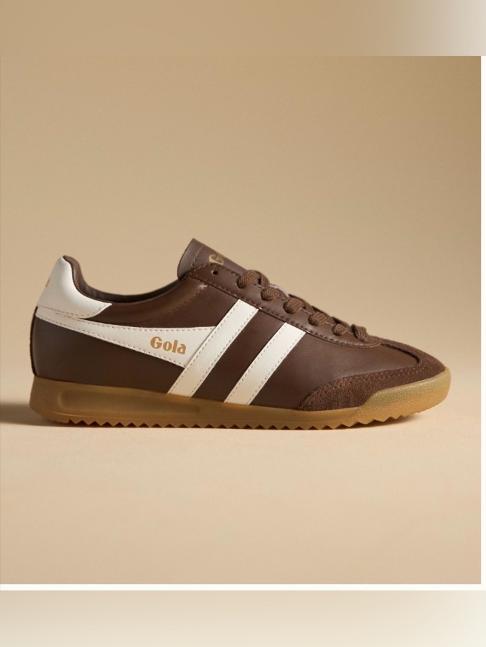 Gola Women’s Torpedo Sneakers Dark Brown/Off White - Picture 2 of 11